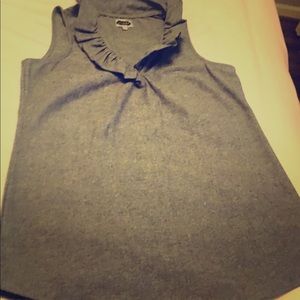 Mud pie Size Small High Collared chambray top